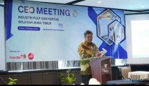 Dirjen Industri Agro, Putu Juli Ardika, pada acara CEO Meeting Asosiasi Pulp dan Kertas Indonesia di Surabaya, Kamis (31/10).