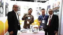 Stan peserta yang berada dalam Paviliun Indonesia pada pameran International Construction Week (ICW) & BuildXpo Malaysia 2024