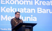 Menekraf Teuku Riefky dalam sambutannya saat membuka Rapat Koordinasi Teknis (Rakornis) Pengembangan Investasi yang diselenggarakan Kemenparekraf/Baparekraf, di The Ritz-Carlton Hotel Mega Kuningan, Jakarta, Rabu (13/11/2024).