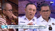 FMB9: Makan Bergizi Gratis Solusi Tekan Angka Stunting:Narasumber:1. Nopian Andusti, Deputi Bidang Keluarga Sejahtera & Pemberdayaan Keluarga (KSPK), Kementerian Kependudukan dan Pembangunan Keluarga/BKKBN. 2. Nunung Nuryantono, Plt. Deouti III Kemenko PMK. 3. Suprayoga Hadi, Deputi Bidang Dukungan Kebijakan Pembangunan Manusia & Pemerataan, Sekretariat Wakil Presiden RI