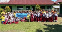 Edukasi mengenai Perilaku Hidup Bersih dan Sehat (PHBS) serta mitigasi bencana di SD Al-Khairaat Kao, Ternate, Maluku Utara.