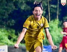 Kenneth mencetak gol pada kompetisi Top Soccer Championship (TSC) U-15