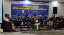 Diskusi Forum Wartawan Perumahan Rakyat (Forwapera) bertema “Gotong Royong Mewujudkan Mimpi Bangun 3 Juta Rumah”