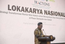 Foto (Ist), Dirjen Industri Agro Kementerian Perindustrian Putu Juli Ardika mengatakan inisiatif ini disebut sebagai Program Transforming the Cocoa Sector in Indonesia through Value Addition for Smallholders (TRACTIONS). Untuk mendiseminasikan program-programnya, Kemenperin dan TRACTIONS menggelar lokakarya nasional pada Rabu (15/1) lalu.