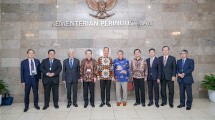 Menperin Agus Gumiwang Kartasasmita saat menerima kunjungan dari Japan Chamber of Commerce and Industry (JCCI) di Kantor Kementerian Perindustrian (Kemenperin)