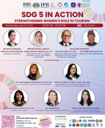 PATA Indonesia Chapter dan IPBI adakan Webinar SDG 5 in Action' Strengthening Women's Role in Tourism