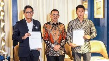 Penandatanganan kerjasama Sandiaga Uno dan United Media Asia