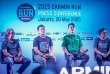 Press conference Garmin Run 2025, salah satu peserta Disabilitas Tulis yang menjadi peserta Lari (kanan)