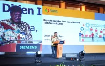 Direktur Jenderal Industri Agro Kemenperin, Putu Juli Ardika saat menjadi pembicara utama pada acara Siemens Tech Summit 2025.