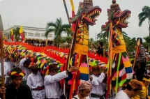 Caption foto (Ist) Pesta Adat Erau Pelas, Kutai Kartanegara, Kalimantan Timur.