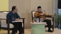 Menteri Pendidikan Dasar dan Menengah (Mendikdasmen) Abdul Mu'ti saat memberikan Kuliah Umum di President University
