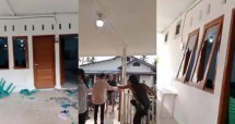 Perusakan rumah doa yang juga tempat pendidikan agama bagi siswa Kristen di Kelurahan Padang Sarai, Kecamatan Koto Tangah, Padang, Sumatera Barat, Minggu, 27 Juli 2025. Foto: tangkapan layar video. benang.id