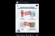 Akun resmi BPOM umumkan pencabutan izin edar produk skincare milik Doktif.