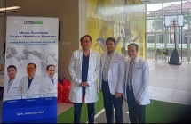 Caption: Media Gathering Siloam Hospitals Mampang (ki-ka) Prof.Dr.dr. Ismail H Dilogo Sp.OT (K), dr. Muhammad Triadi Wijaya Sp.OT (K), Prof.Dr.dr. Andri Lubis Sp.OT (K).
