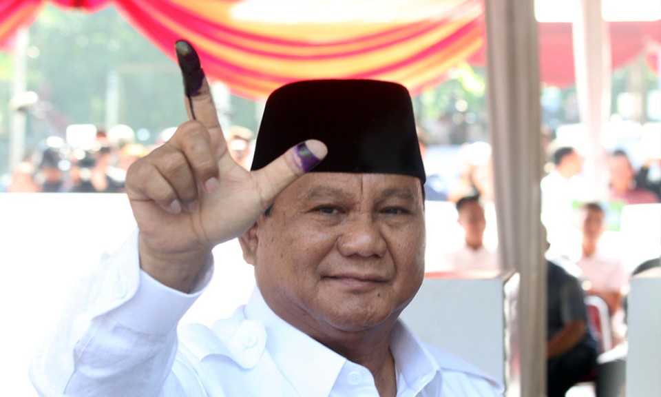 Prabowo Gunakan Hak Pilih