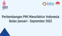 Perkembangan PMI (Purchasing Managers' Index) Manufaktur Indonesia Bulan Januari - September 2022